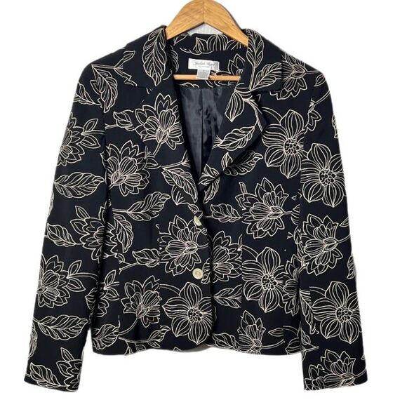 Size 12, Judith Hart Collection Floral Embroidered Blazer - Picture 1 of 8